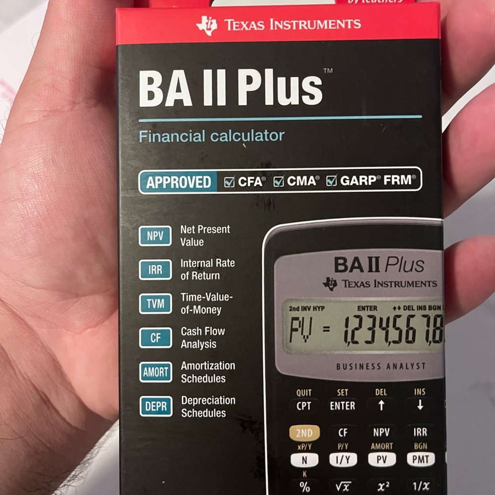 Texas Instruments BA II Plus Financial Calculator - Picture 2 of 4
